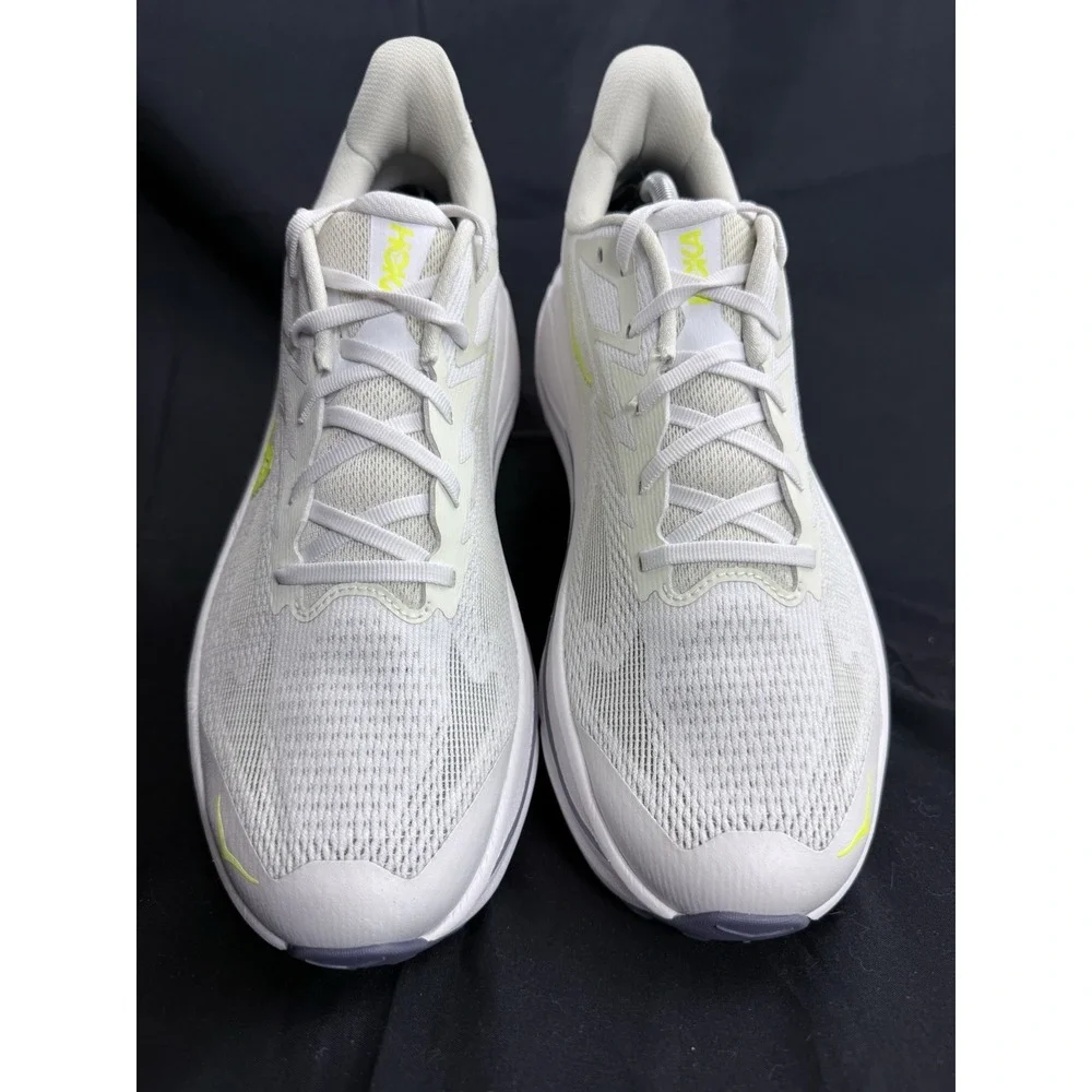 Size 13 Hoka Challenger 8 Mens Running Shoes White Neon Citrus Athletic Sneakers
